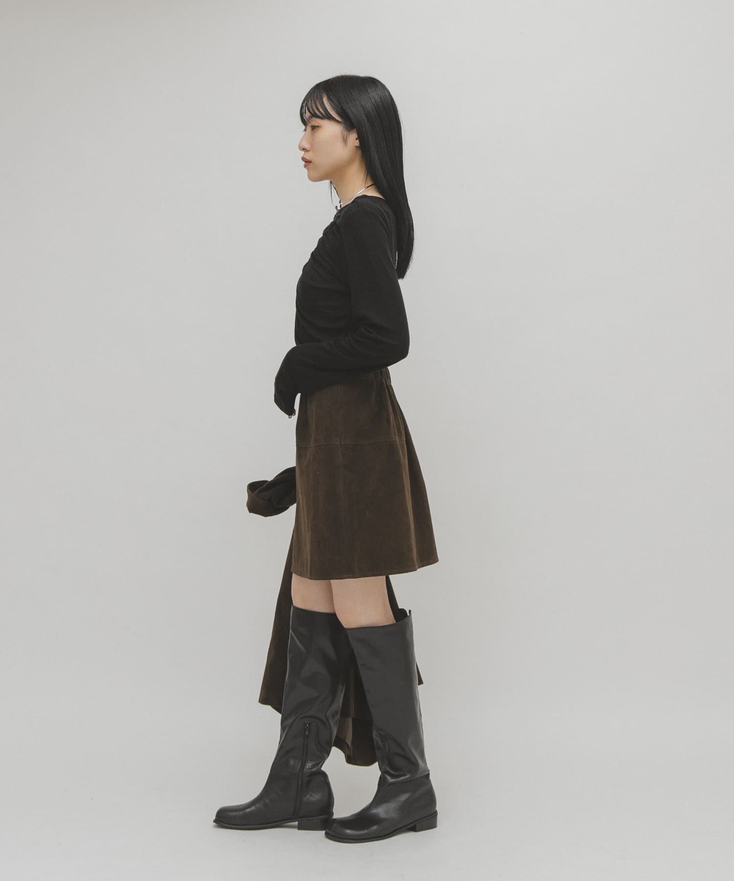  「アシメドレープTEE」|Tシャツ・カットソー|