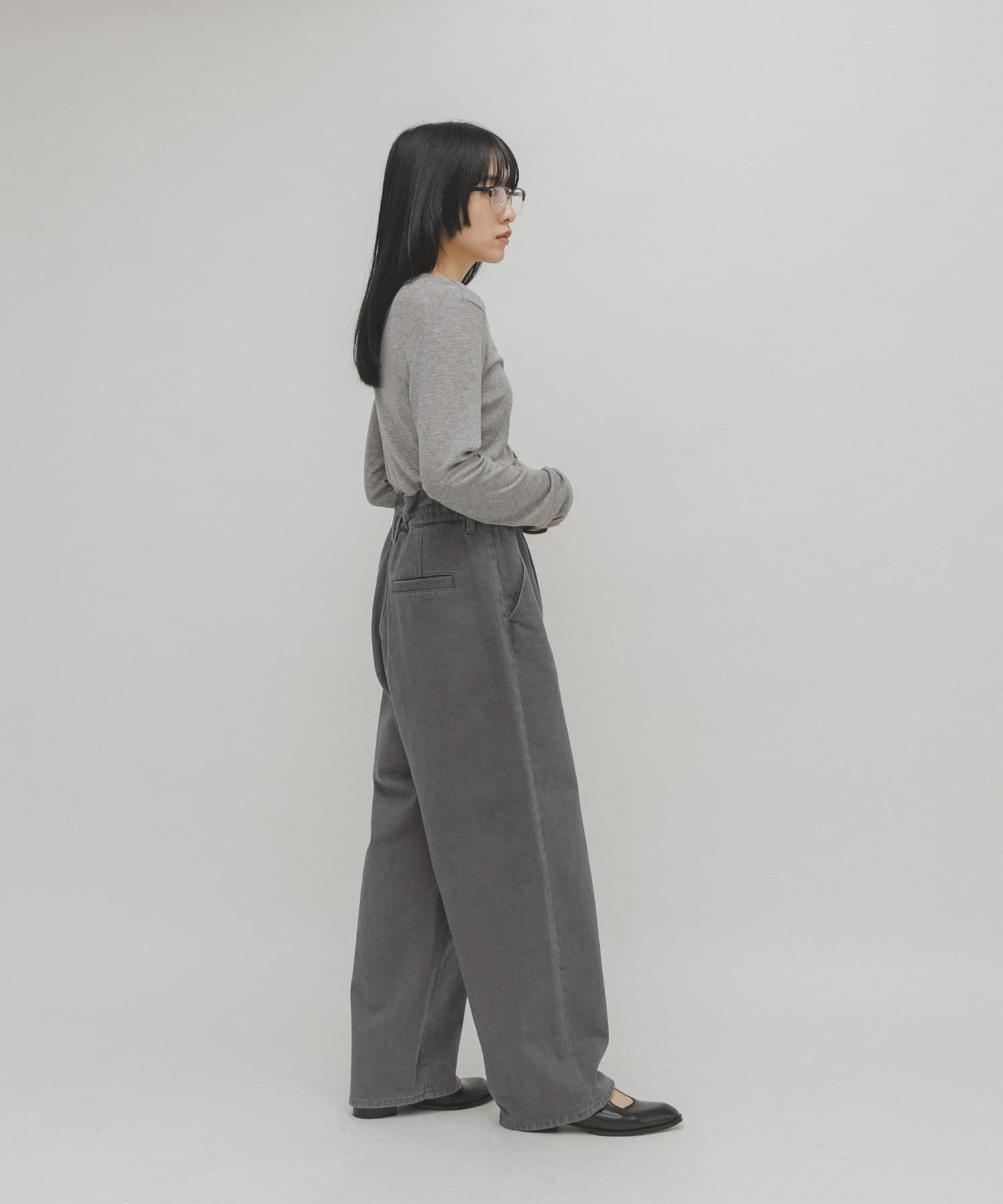  「アシメドレープTEE」|Tシャツ・カットソー|