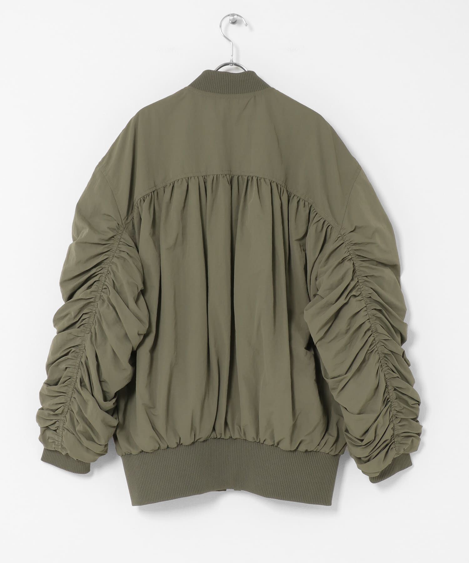  「『WEB/一部店舗限定』BACKシャーリングMA-1」|ノーカラーコート|