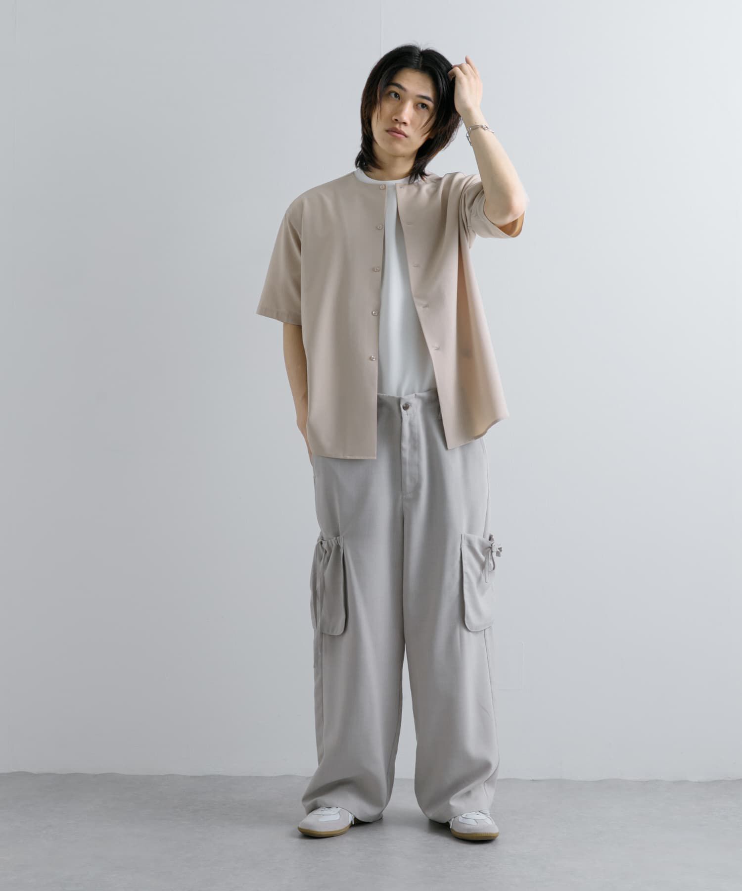 SENSE OF PLACE by URBAN RESEARCH「ノーカラーシャツ(5分袖)」|シャツ・ブラウス|