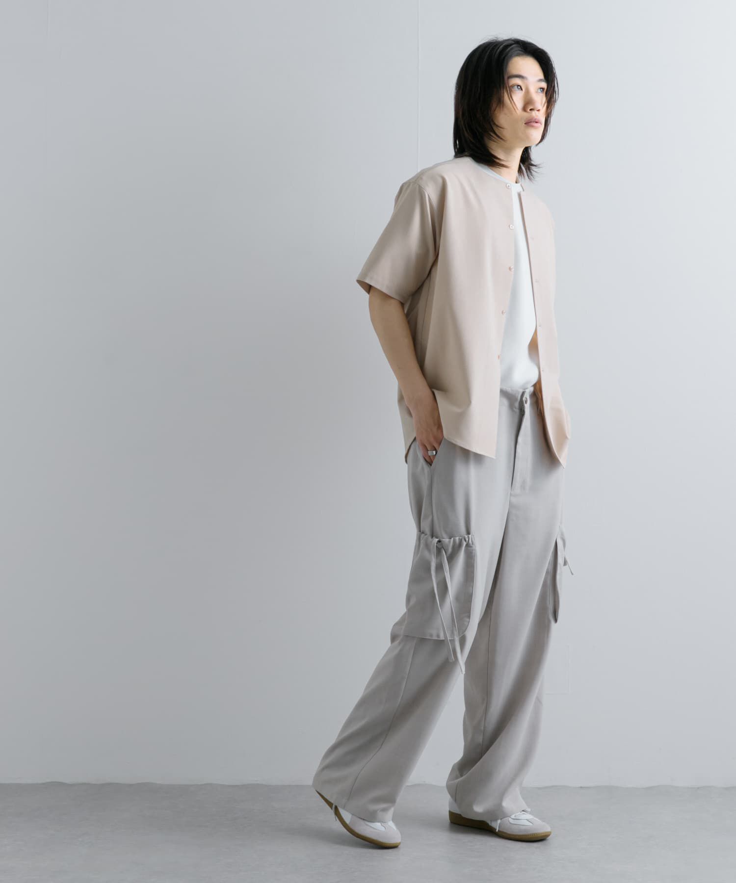 SENSE OF PLACE by URBAN RESEARCH「ノーカラーシャツ(5分袖)」|シャツ・ブラウス|