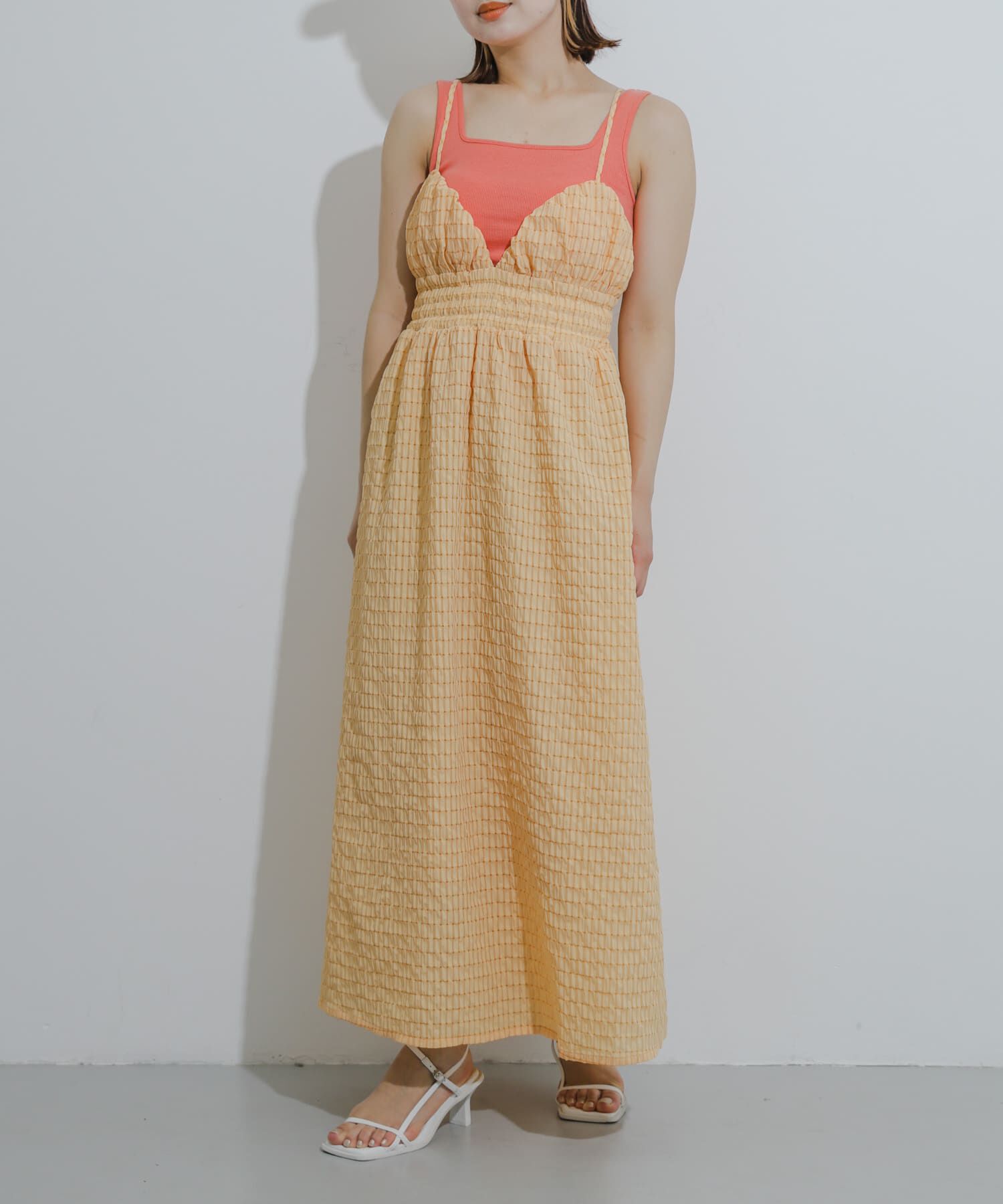 SENSE OF PLACE by URBAN RESEARCH「チェックキャミワンピース」|ワンピース|