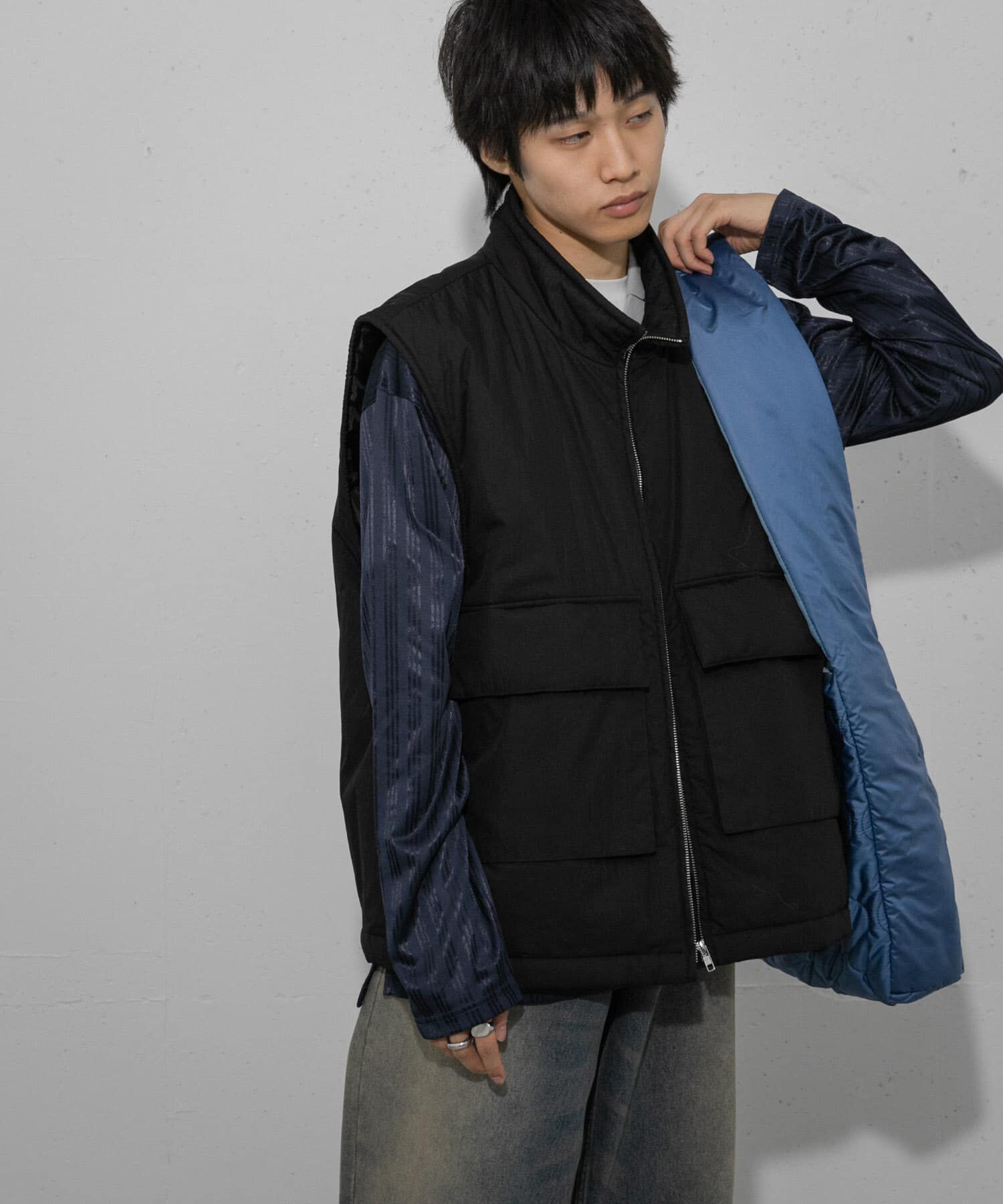 SENSE OF PLACE by URBAN RESEARCH「ダブルポケットトラックベスト」|ダウンベスト・ベスト|