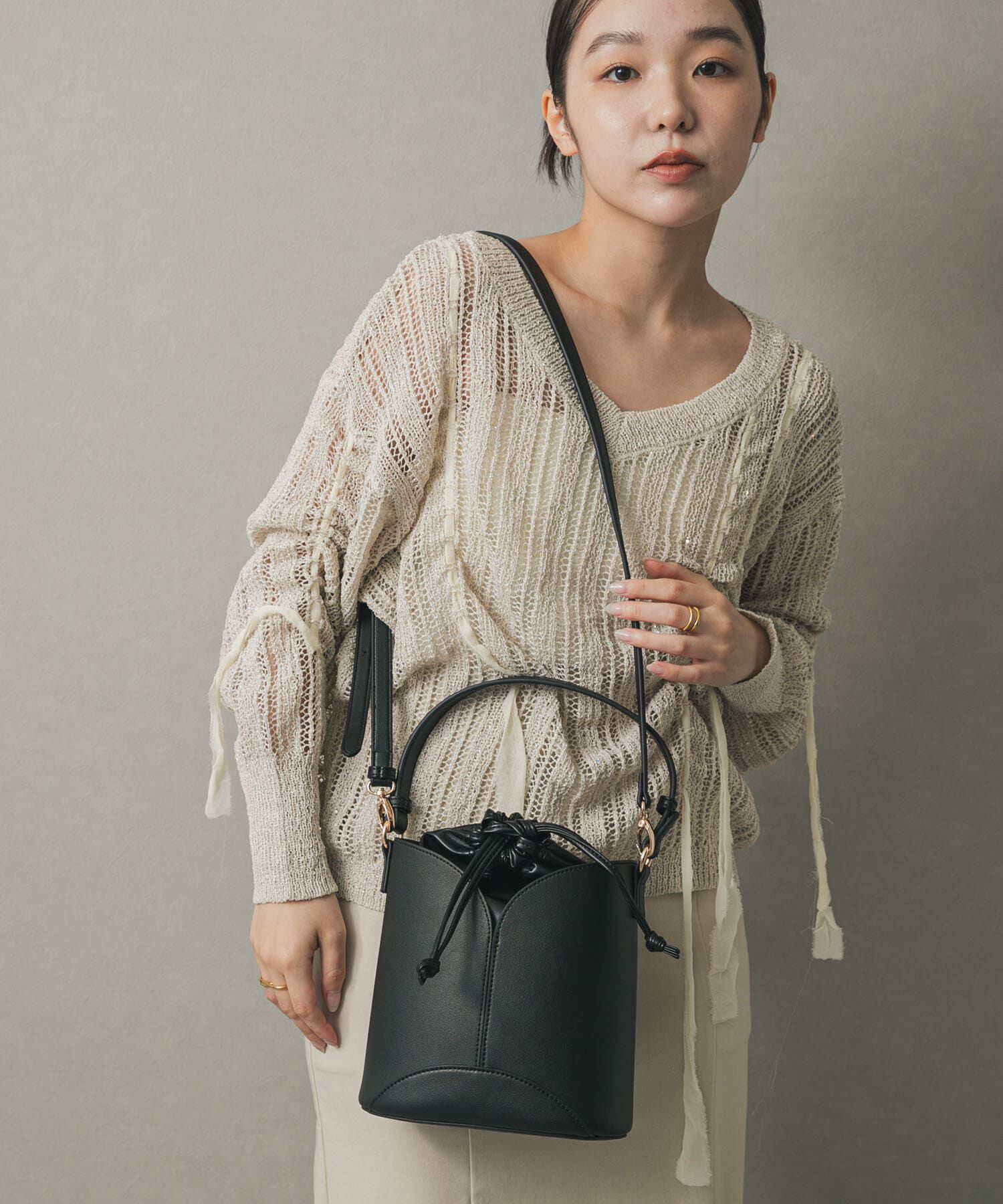 SENSE OF PLACE by URBAN RESEARCH「パネルキンチャクバッグ」|ハンドバッグ|