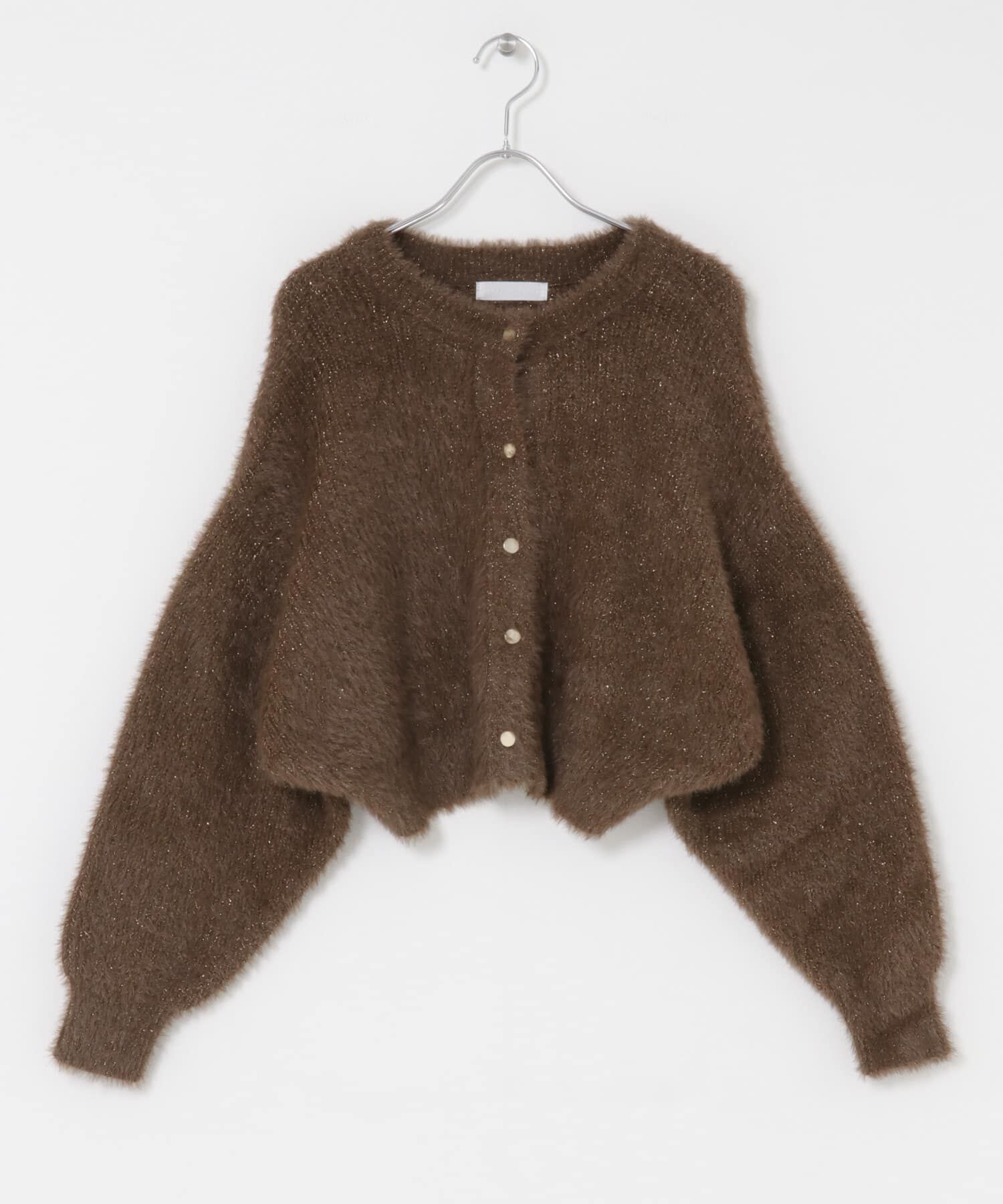 SENSE OF PLACE by URBAN RESEARCH「『一部WEB限定カラー』ラメシャギークロップドカーディガン」|カーディガン|