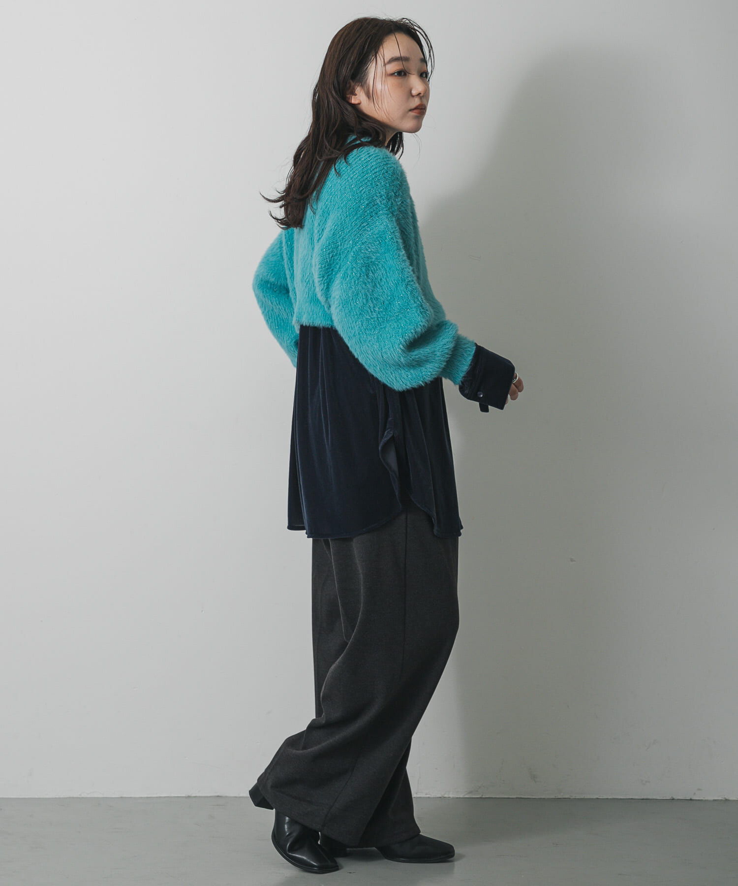 SENSE OF PLACE by URBAN RESEARCH「『一部WEB限定カラー』ラメシャギークロップドカーディガン」|カーディガン|