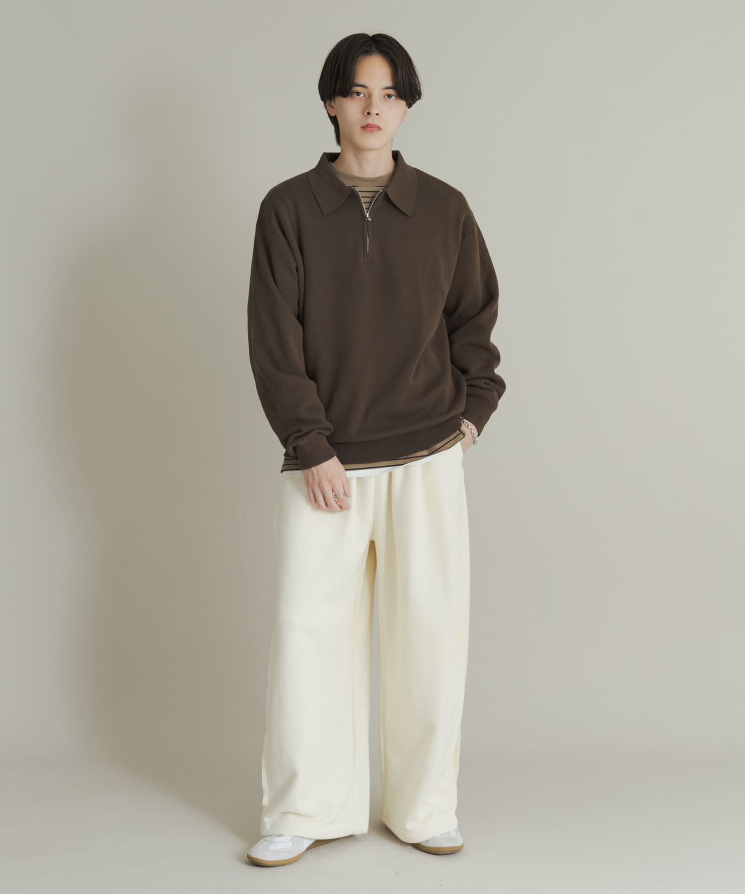 SENSE OF PLACE by URBAN RESEARCH「『ユニセックス』スウェットライクハーフジップニット」|ニット・セーター|