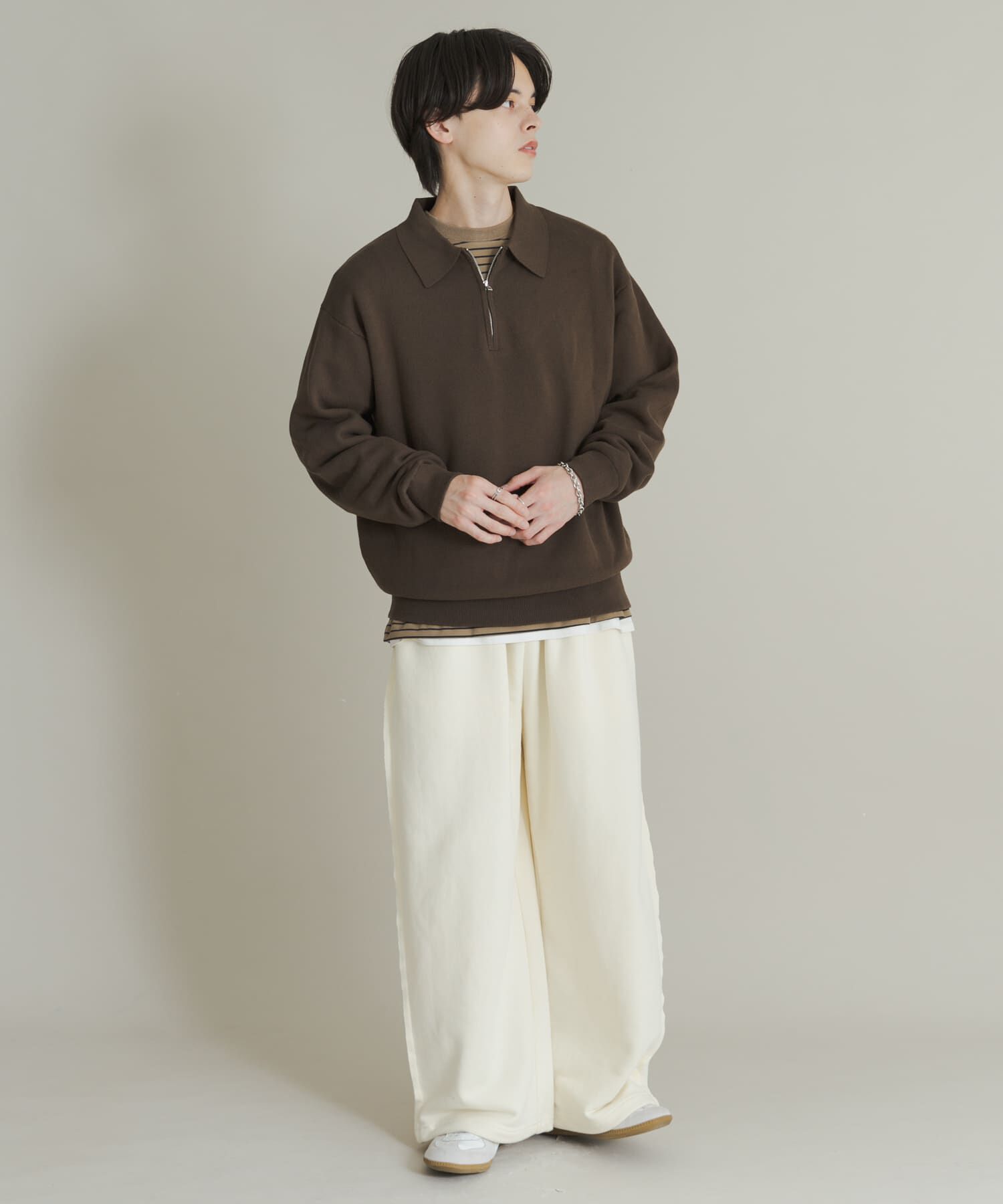 SENSE OF PLACE by URBAN RESEARCH「『ユニセックス』スウェットライクハーフジップニット」|ニット・セーター|