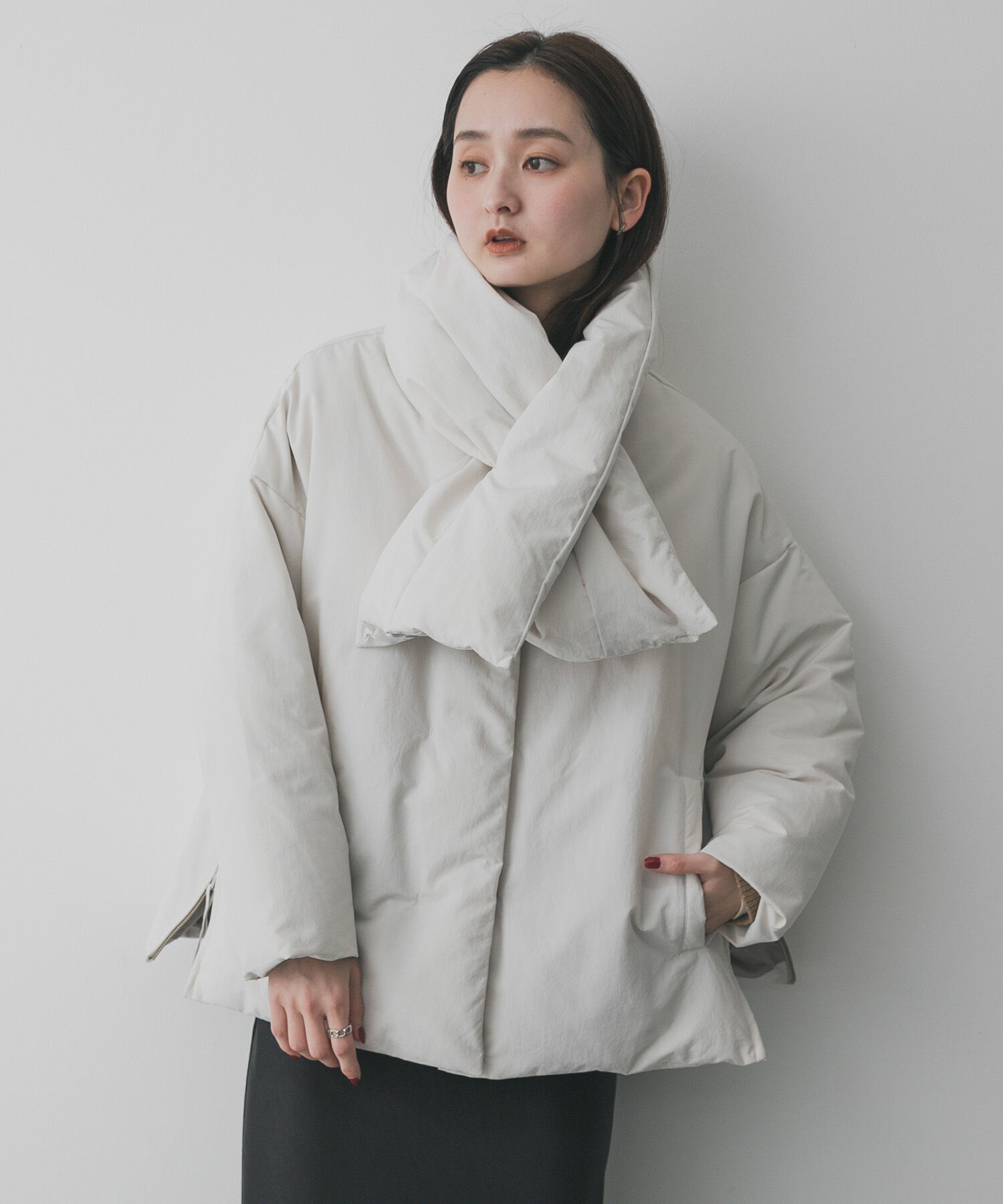 SENSE OF PLACE by URBAN RESEARCH「『WEB/一部店舗限定』マフラーツキシームレスダウン」|ダウン|