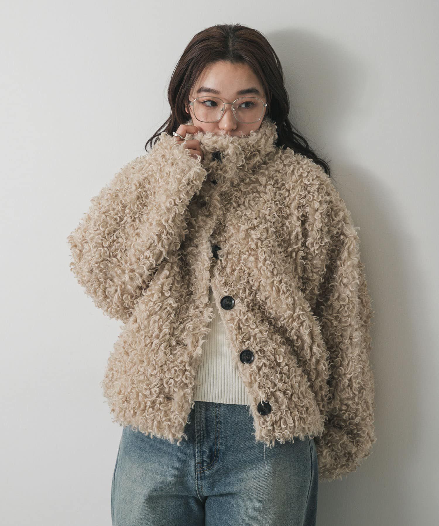 SENSE OF PLACE by URBAN RESEARCH「プードルファーミドルジャケット」|ノーカラーコート|