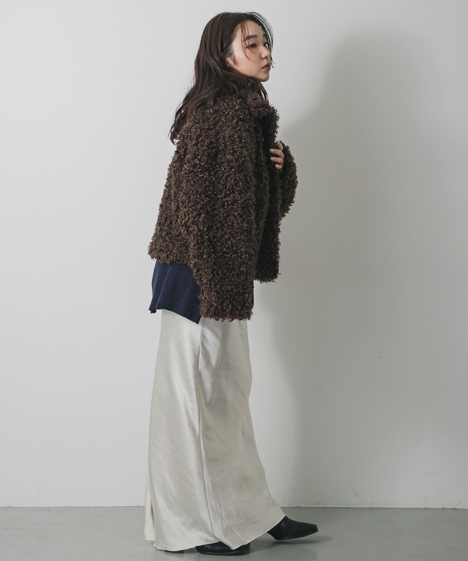 SENSE OF PLACE by URBAN RESEARCH「プードルファーミドルジャケット」|ノーカラーコート|