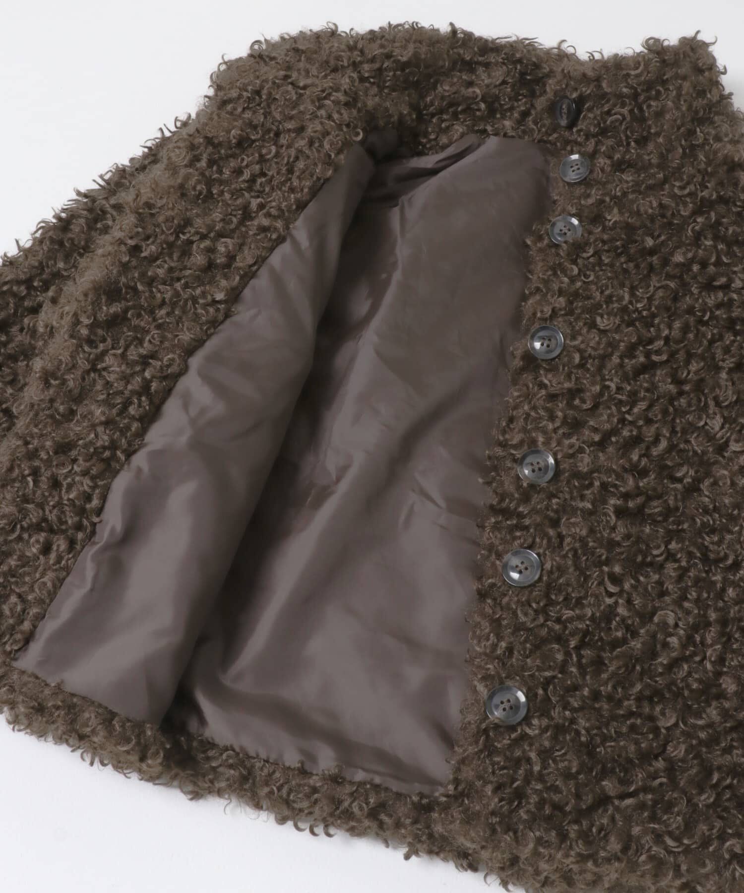 SENSE OF PLACE by URBAN RESEARCH「プードルファーミドルジャケット」|ノーカラーコート|