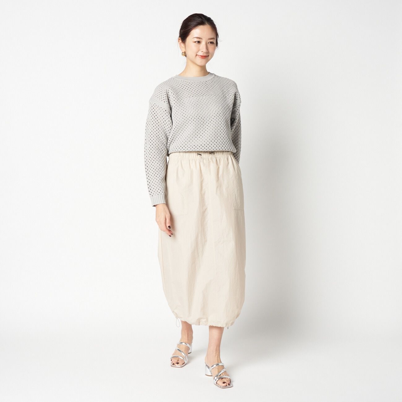 HELIOPOLE「HELIOPOLE EYELET KNIT CREW NECK」|ニット・セーター|
