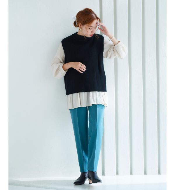 le.coeur blanc「ストレッチテーパードパンツ」|スラックス|