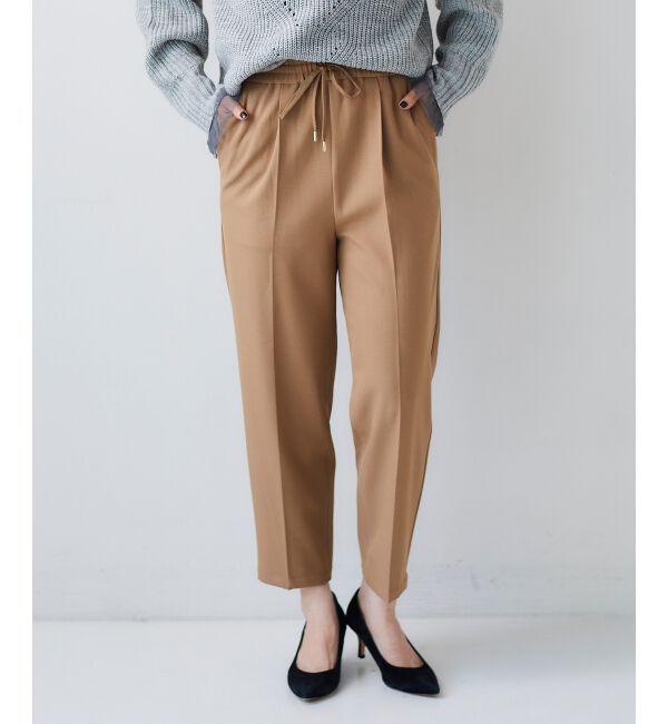 le.coeur blanc「《手洗い可能》ツイルイージーテーパードパンツ」|その他|キャメル