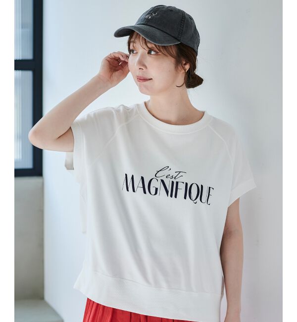 le.coeur blanc「《手洗い可能》ミニ裏毛ロゴフレンチプルオーバー」|Tシャツ・カットソー|