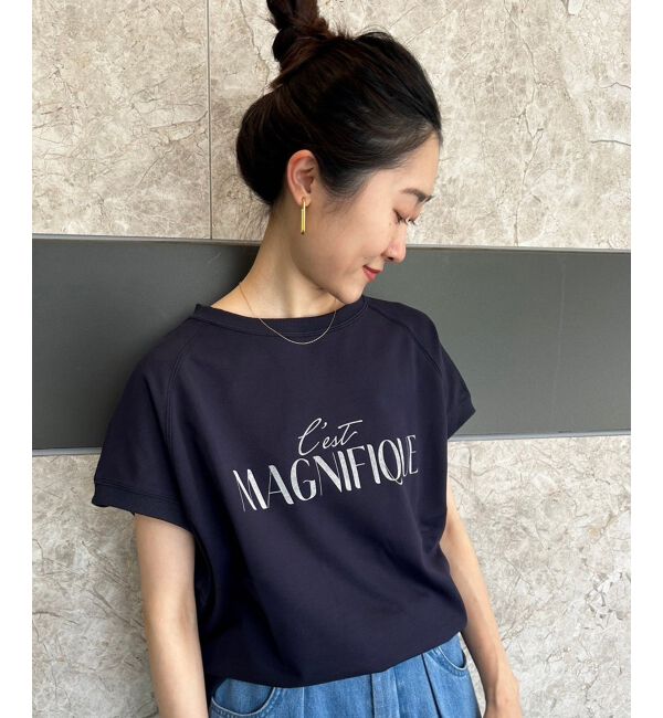 le.coeur blanc「《手洗い可能》ミニ裏毛ロゴフレンチプルオーバー」|Tシャツ・カットソー|