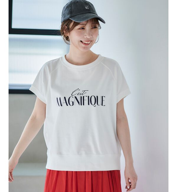 le.coeur blanc「《手洗い可能》ミニ裏毛ロゴフレンチプルオーバー」|Tシャツ・カットソー|