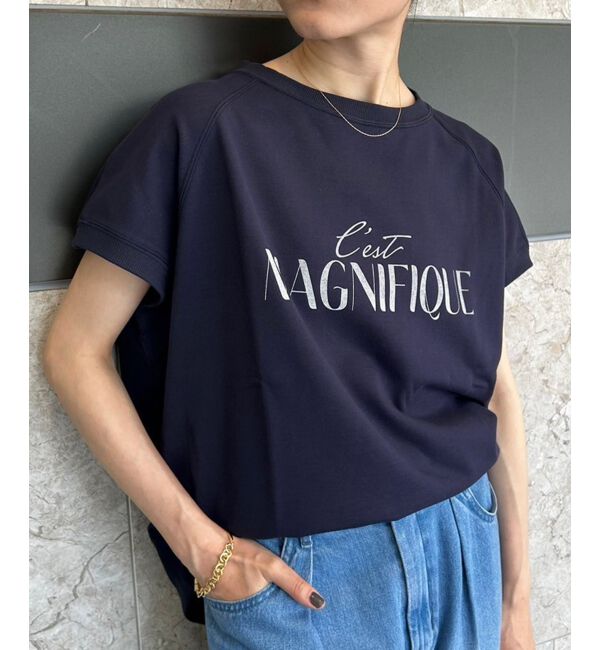 le.coeur blanc「《手洗い可能》ミニ裏毛ロゴフレンチプルオーバー」|Tシャツ・カットソー|