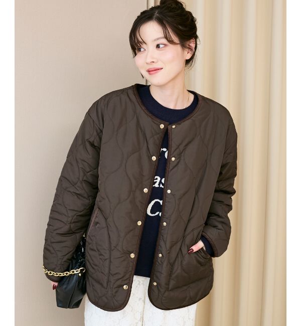  「《WEB・一部店舗限定》AL リバーシブルキルティングブルゾン」|ブルゾン・スタジャン|ブラウン