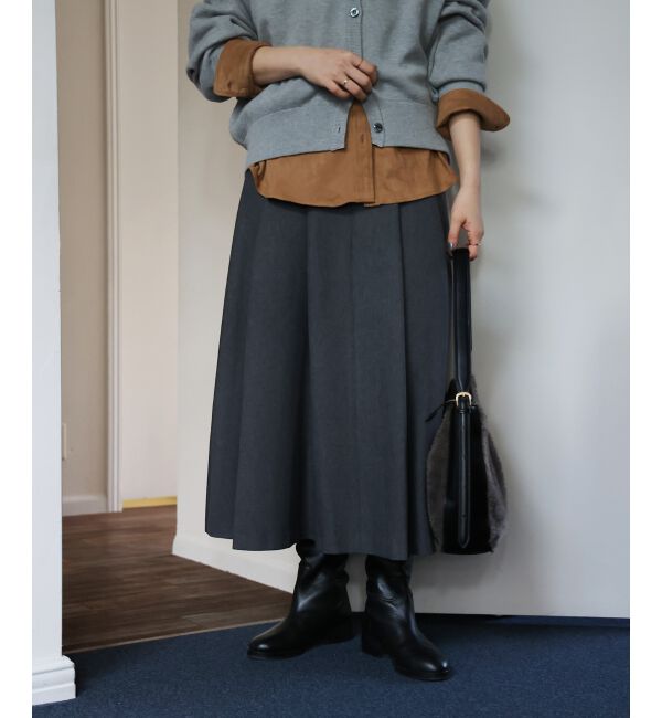  「ハイウエストフレアロングスカート」|フレア|
