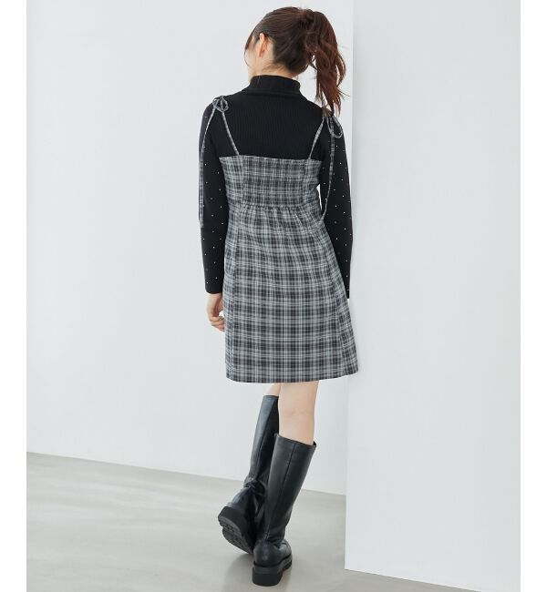 MAJESTICLEGON「ローズモチーフミニキャミワンピース」|ワンピース|