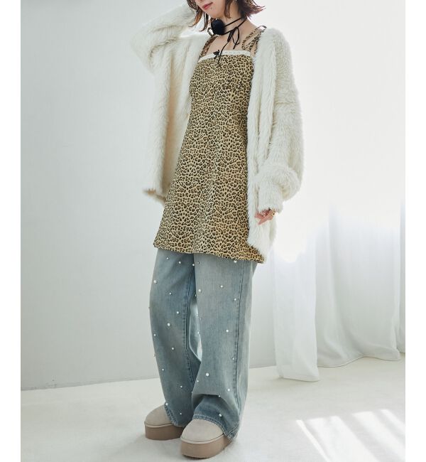 MAJESTICLEGON「ローズモチーフミニキャミワンピース」|ワンピース|