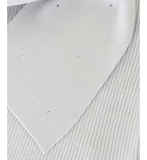  「ビジューリボンオフショルニット」|ニット・セーター|