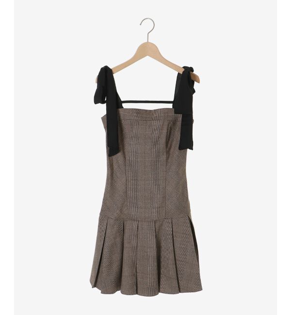  「ショルダーリボンミニワンピース」|ワンピース|