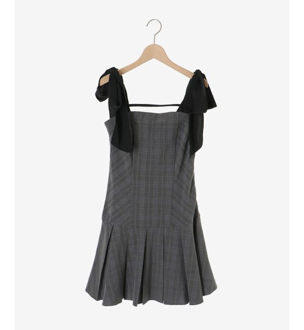  「ショルダーリボンミニワンピース」|ワンピース|