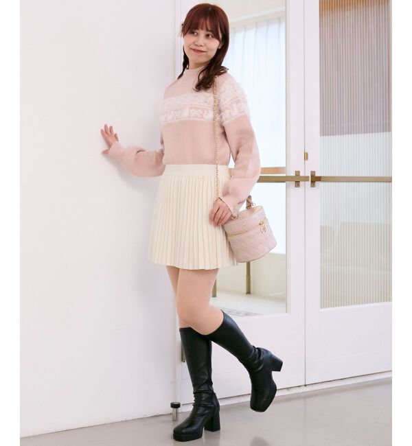  「ネコチャンジャカードトップス」|ニット・セーター|