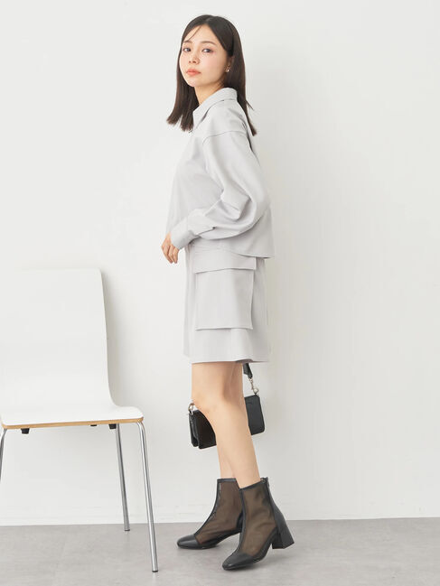 earth music&ecology「ジップショートシャツ」|シャツ・ブラウス|