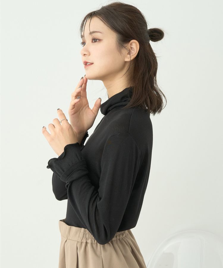 earth music&ecology「シアードッキングタートルプルオーバー」|Tシャツ・カットソー|Black