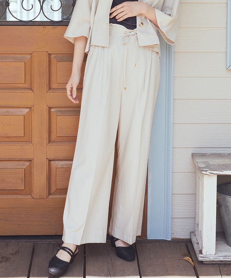 earth music&ecology「リラックスイージーパンツ / リネン混」|その他|