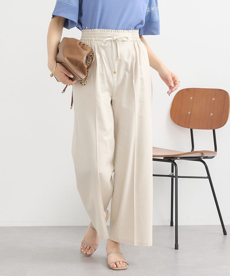 earth music&ecology「リラックスイージーパンツ / リネン混」|その他|Beige