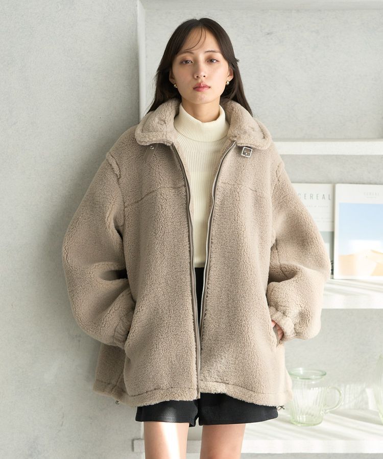 earth music&ecology「ボアルーズブルゾン」|ブルゾン・スタジャン|