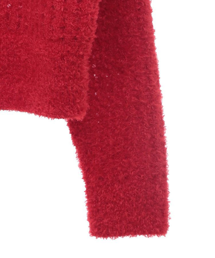 earth music&ecology「格子編み襟付きニットカーディガン」|カーディガン|