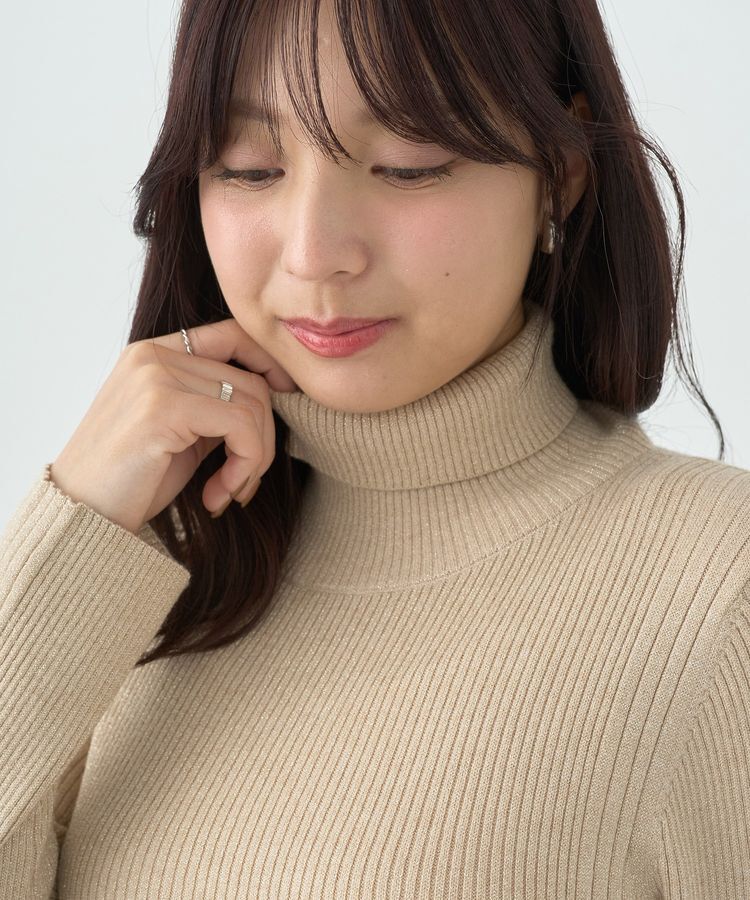 earth music&ecology「ラメタートルネックニットプルオーバー」|ニット・セーター|