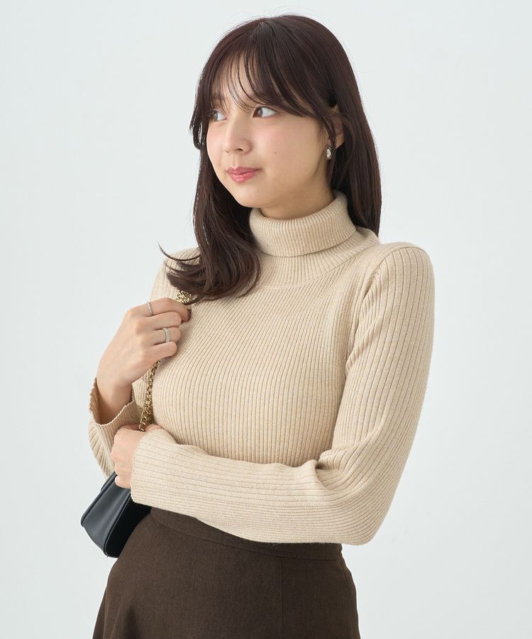 earth music&ecology「ラメタートルネックニットプルオーバー」|ニット・セーター|