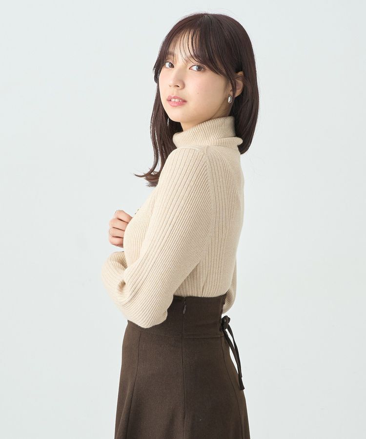 earth music&ecology「ラメタートルネックニットプルオーバー」|ニット・セーター|