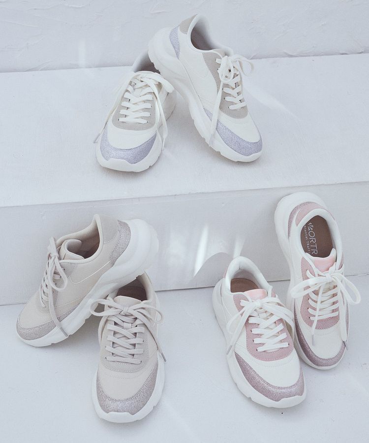 earth music&ecology「ORiental TRaffic グリッタースニーカー」|スニーカー|