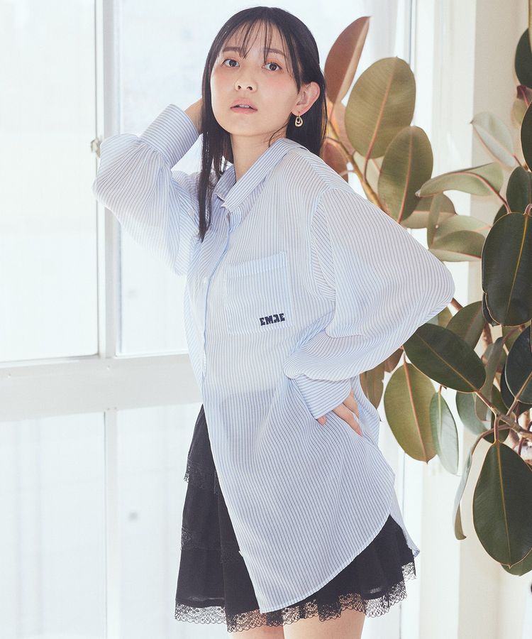 earth music&ecology「バックレースアップシャツ」|シャツ・ブラウス|