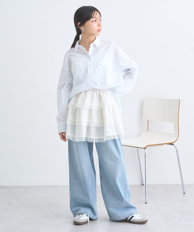 earth music&ecology「フラワーラバープリントシャツ」|シャツ・ブラウス|