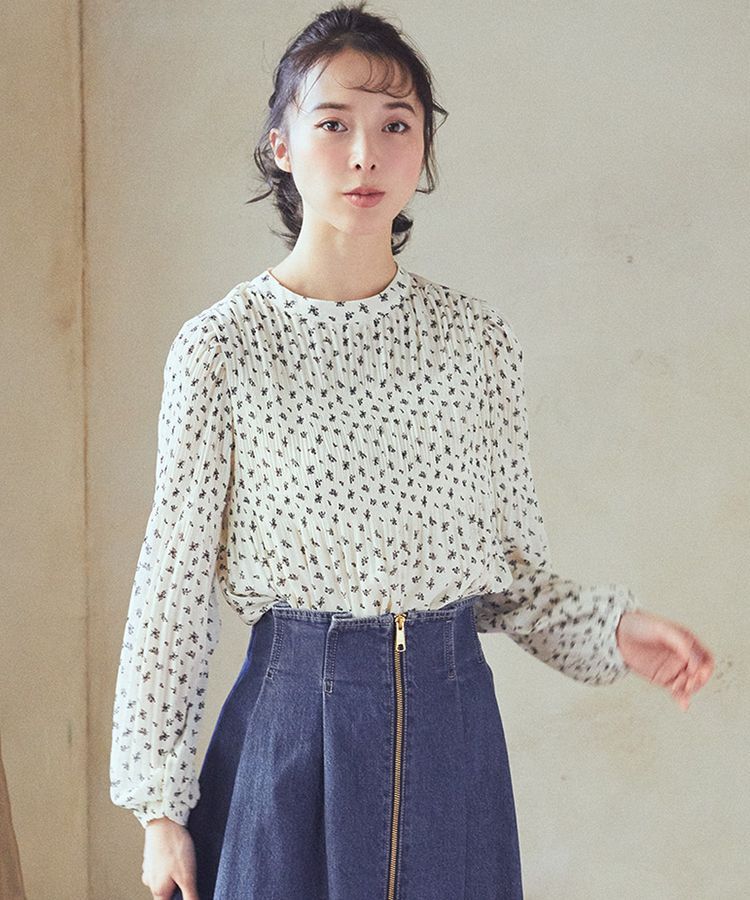 earth music&ecology「マジョリカプリーツブラウス」|シャツ・ブラウス|