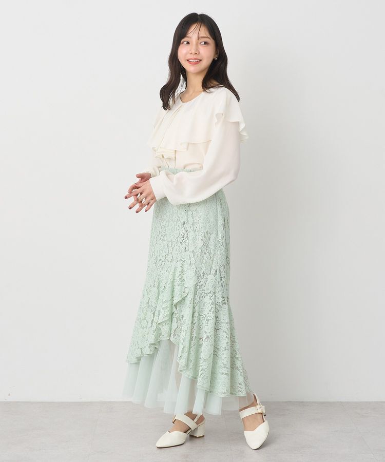 earth music&ecology「シアーラッフルブラウス」|シャツ・ブラウス|