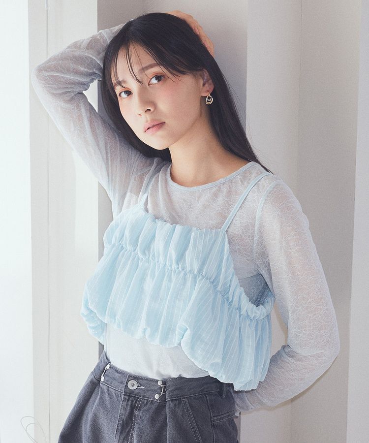 earth music&ecology「シアーレースプルオーバー」|Tシャツ・カットソー|