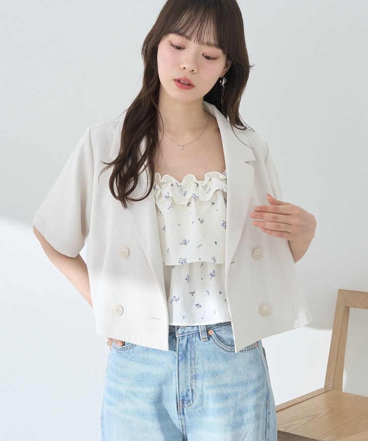 earth music&ecology「ショートテーラードジャケット」|テーラードジャケット|