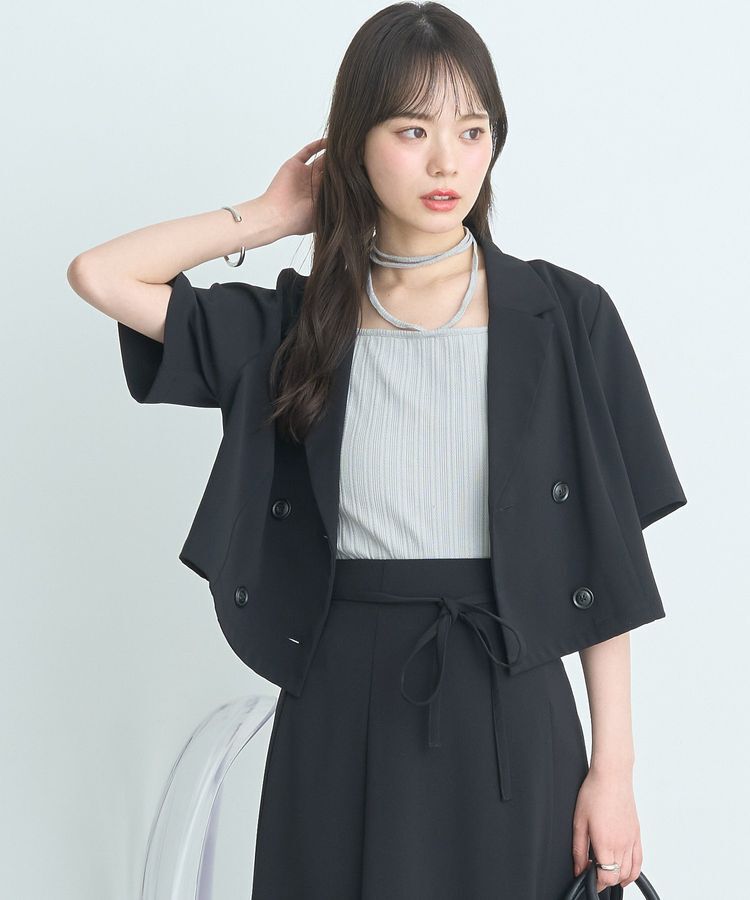 earth music&ecology「ショートテーラードジャケット」|テーラードジャケット|Black