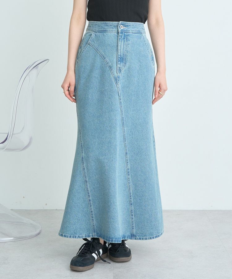 earth music&ecology「エスカルゴマーメイドデニムスカート」|フレア|