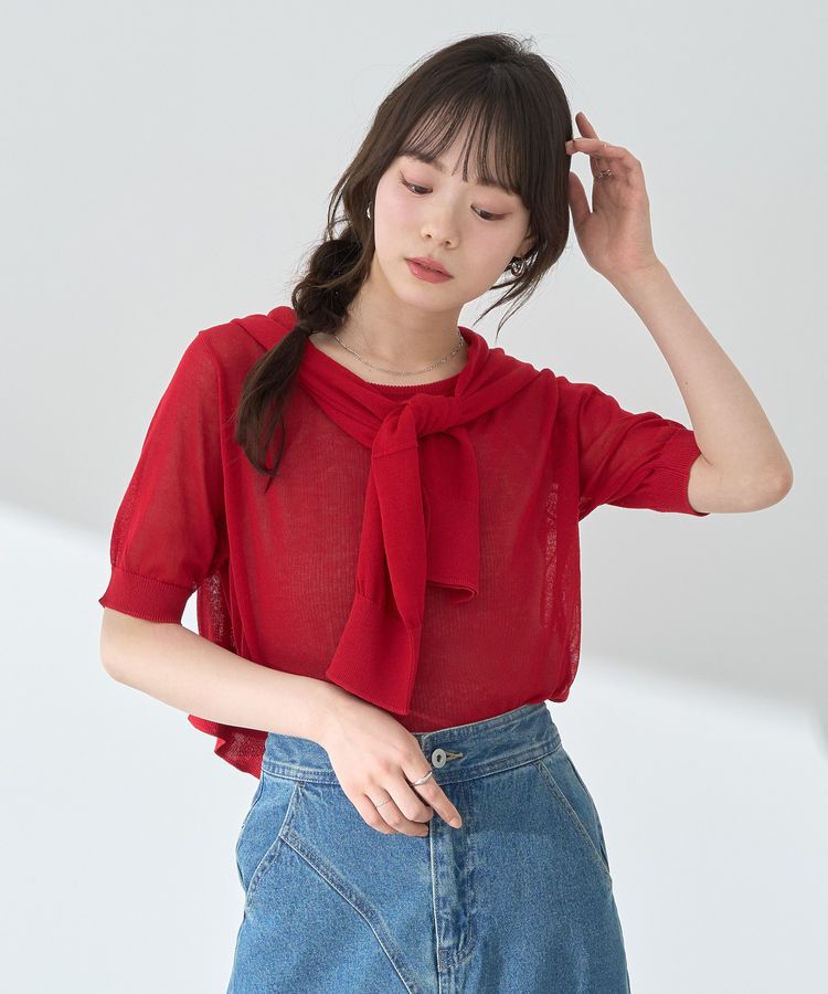 earth music&ecology「SET2点シアーニットプルオーバー＋カーディガン」|カーディガン|